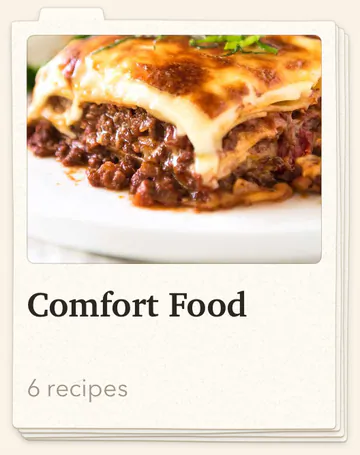 Comfort Food, 6 recipes.