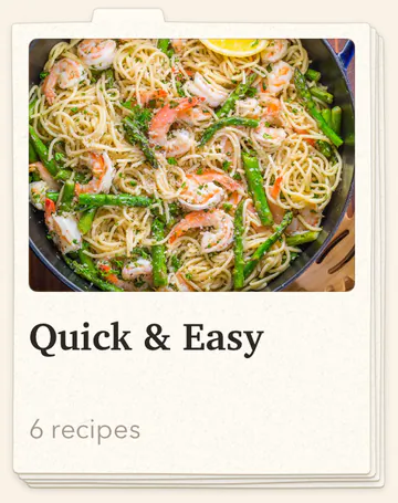 Quick and Easy, 6 recipes.